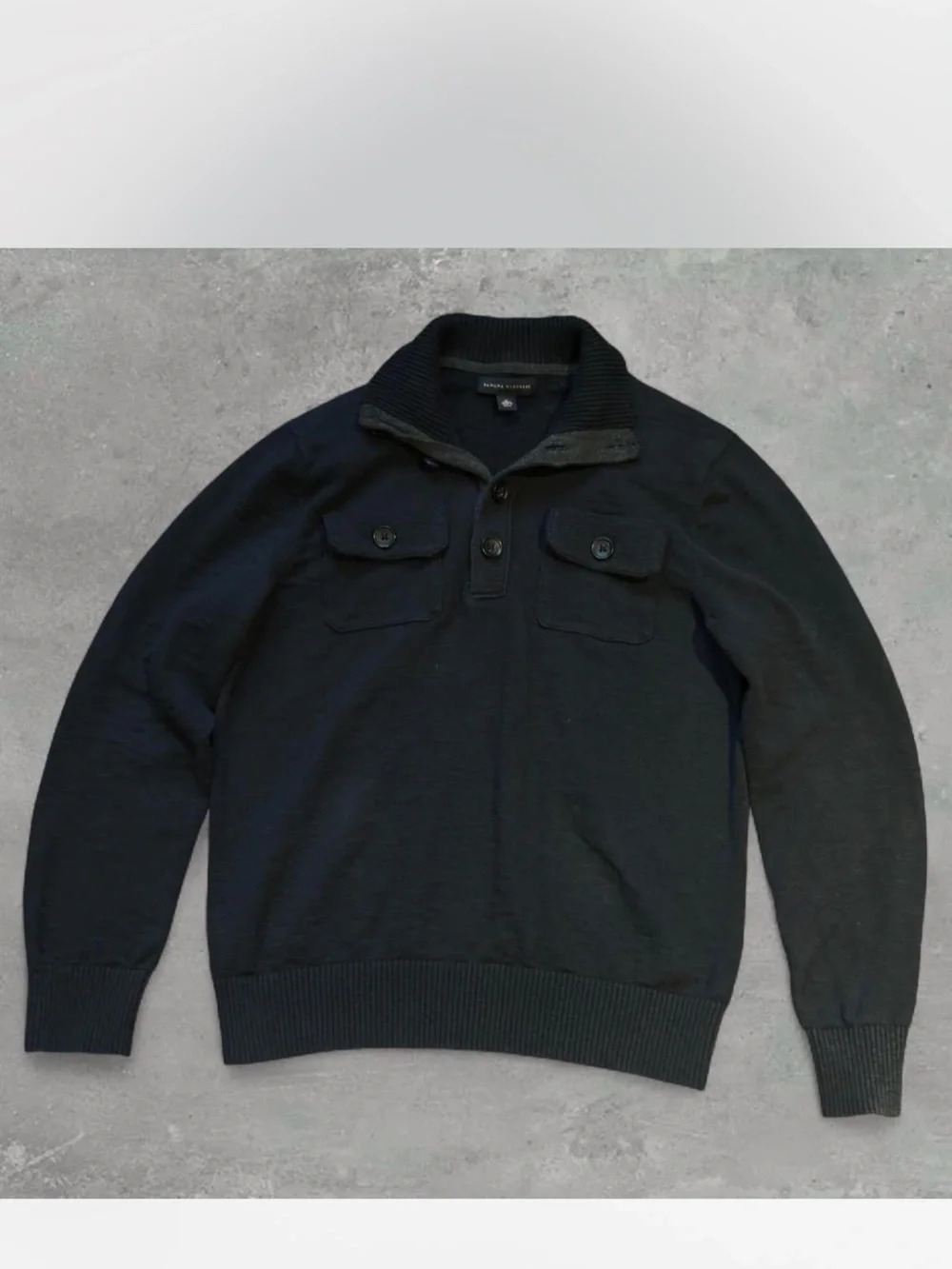 Banana Republic Men's Charcoal Button-Front Cardigan Jacket